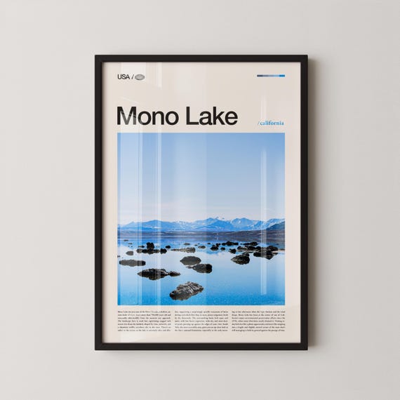 Mono Lake Print Wall Art Poster Photo Tufa Towers South Area Basin Scenic
