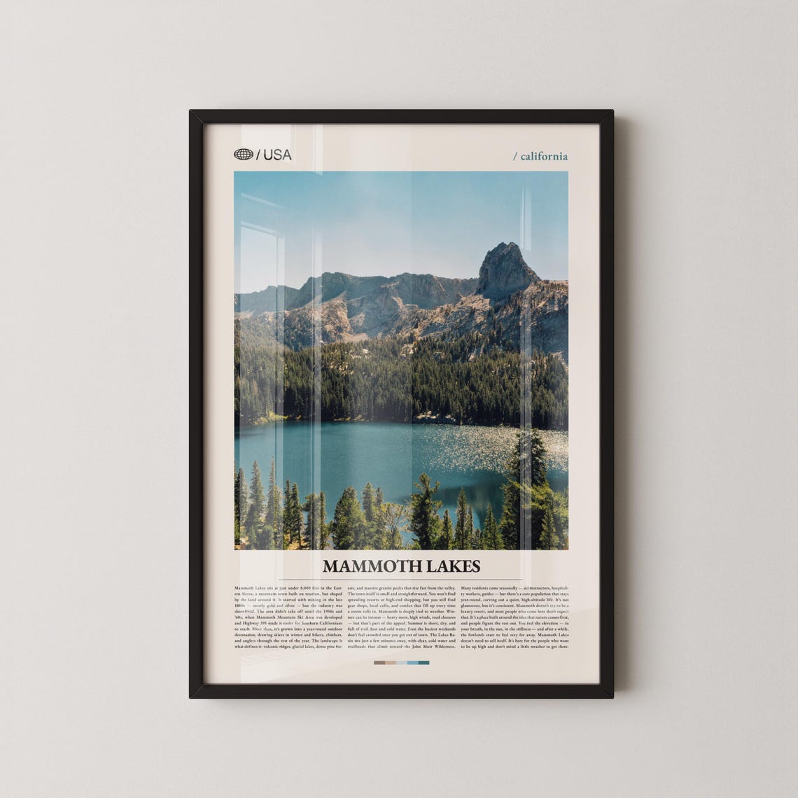 Mammoth Mountain Print Wall Art Poster Photo Lakes