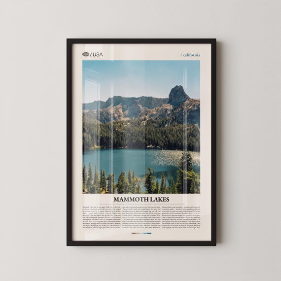 Mammoth Mountain Print Wall Art Poster Photo Lakes