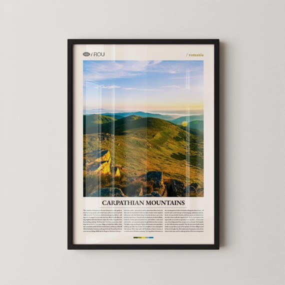 Carpathian Mountains Wall Art Eastern European Landscape Print Carpathians Poster Scenic Forest And Mountain Photography Nature Decor