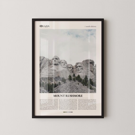 Mount Rushmore South Dakota Monument Landscape Photography Poster