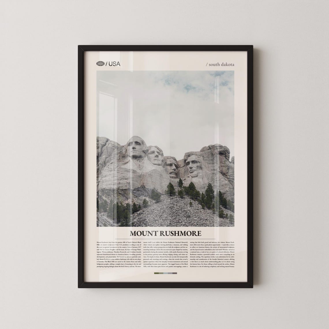 Mount Rushmore South Dakota Monument Landscape Photography Poster