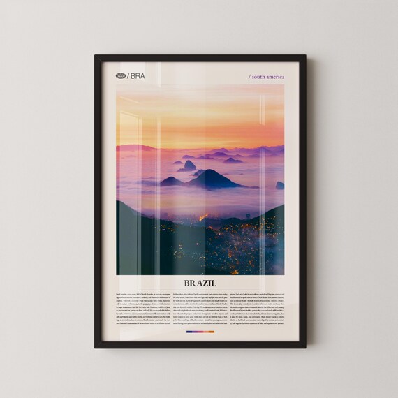 Brazil Print Wall Art Poster South America Landscape Photography Tropical Nature Decor