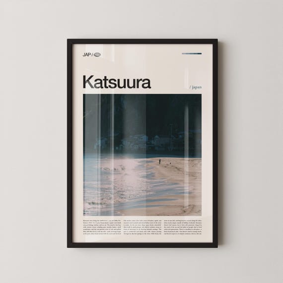 Katsuura Japan Wall Art Coastal Fishing Town Landscape Print Poster Scenic Chiba Prefecture Photography Japanese Decor
