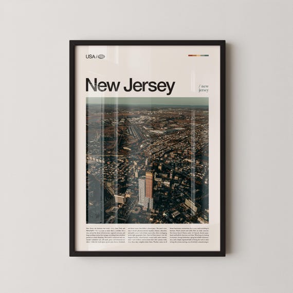 New Jersey Print Wall Art Garden State Poster Coastal And Countryside Photo East Coast Landscape Decor