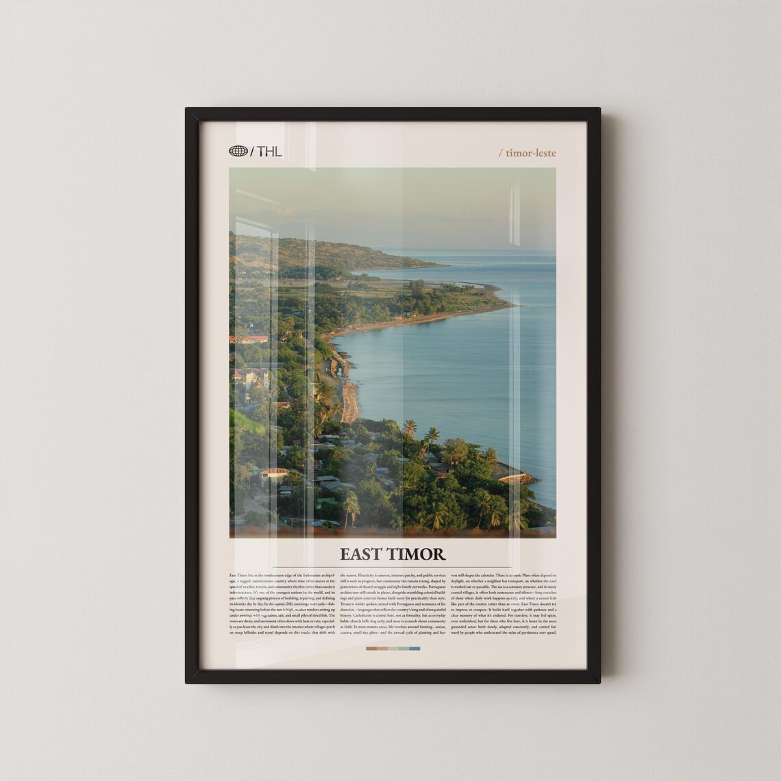 East Timor Aerial Coastline Tropical Landscape Photography Poster