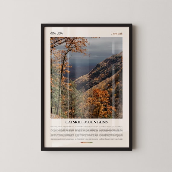 Catskill Mountains Autumn Foliage Valley Landscape Photo Poster