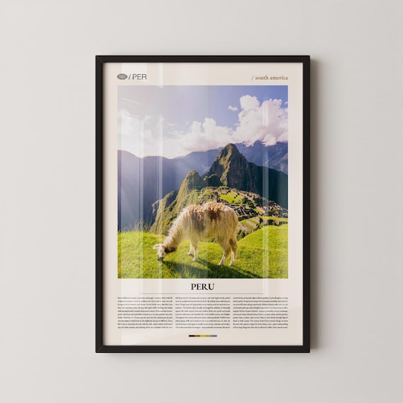 Peru Print Wall Art Poster South America Landscape Photography Andes Mountains Decor