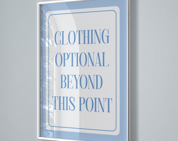 Funny Bathroom Prints, Coastal Preppy Wall Art