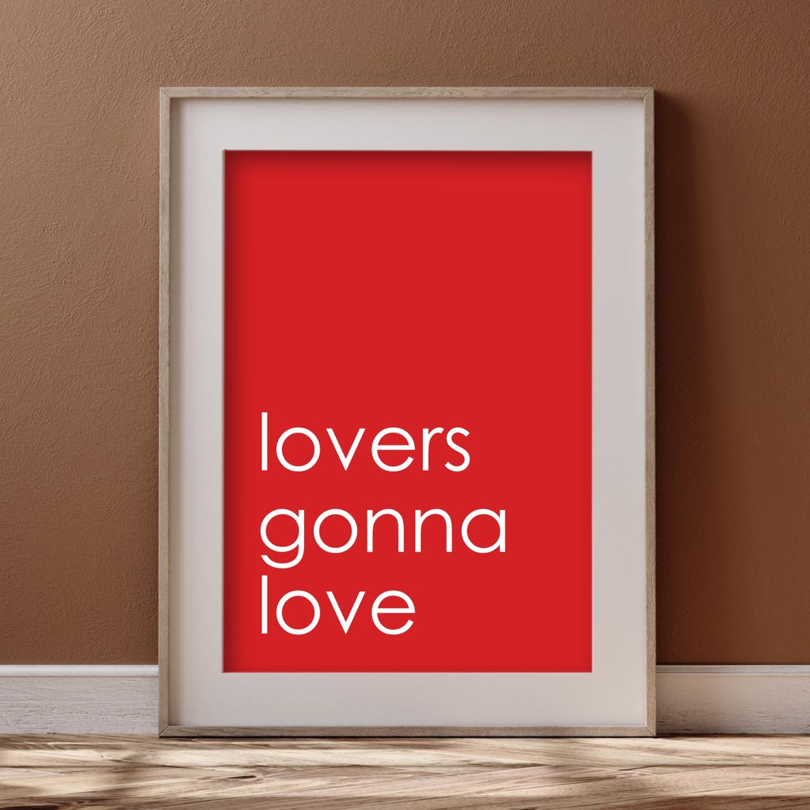Valentine's Day Lovers Gonna Love Red Modern Minimalist Quote Poster