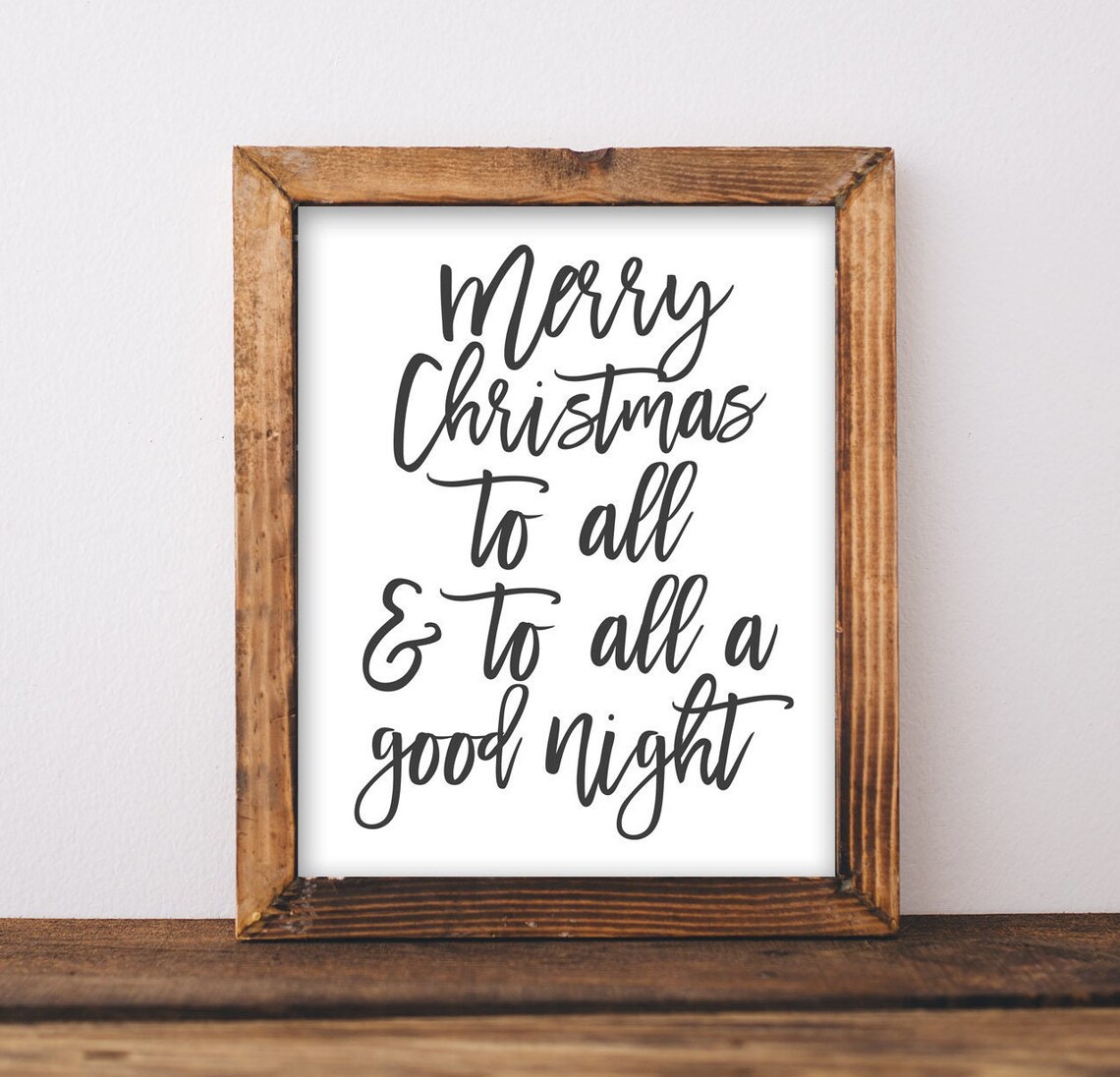 Merry To All And A Good Night Christmas Art Print