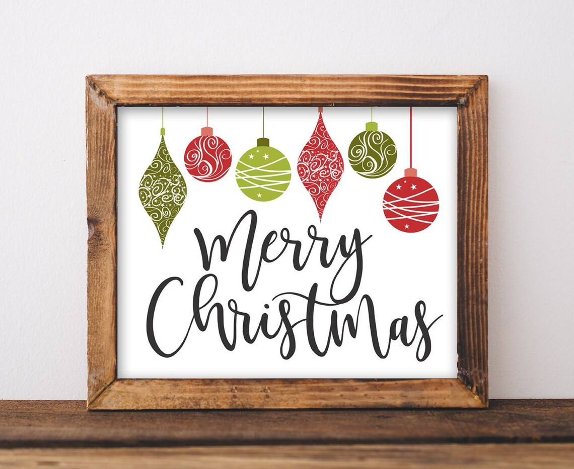 Christmas Merry Holiday Wall Art Print, Gracie Lou