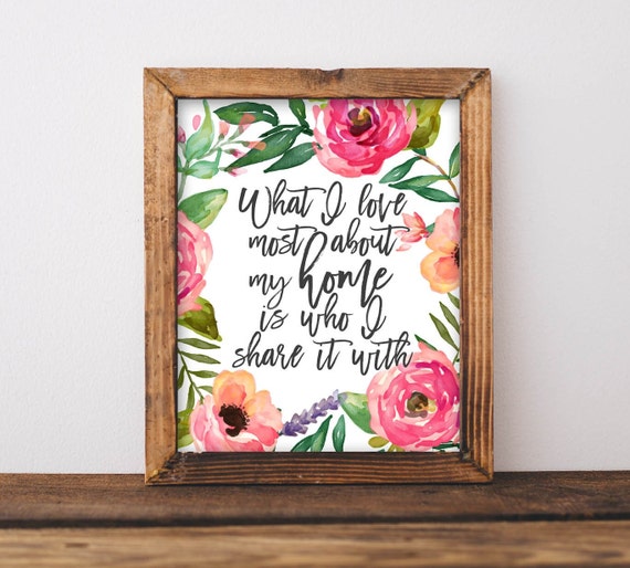 Wall Art Family And Home Quotes Housewarming What I Love Most About My Diy Poster