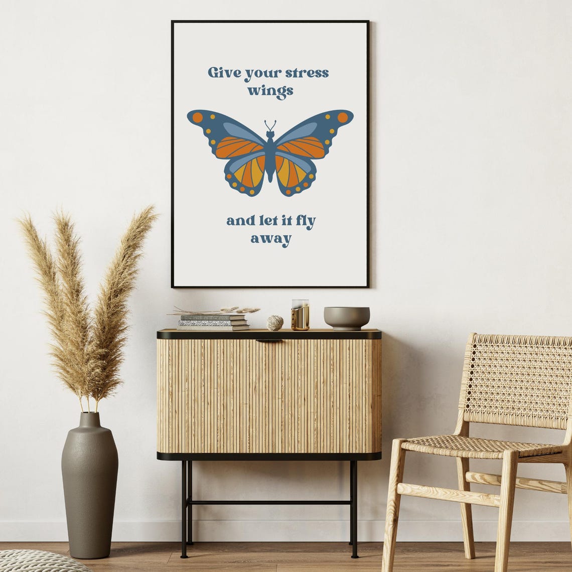 Give Your Stress Wings Monarch Butterfly Quote Stress Relief Poster - Image 6