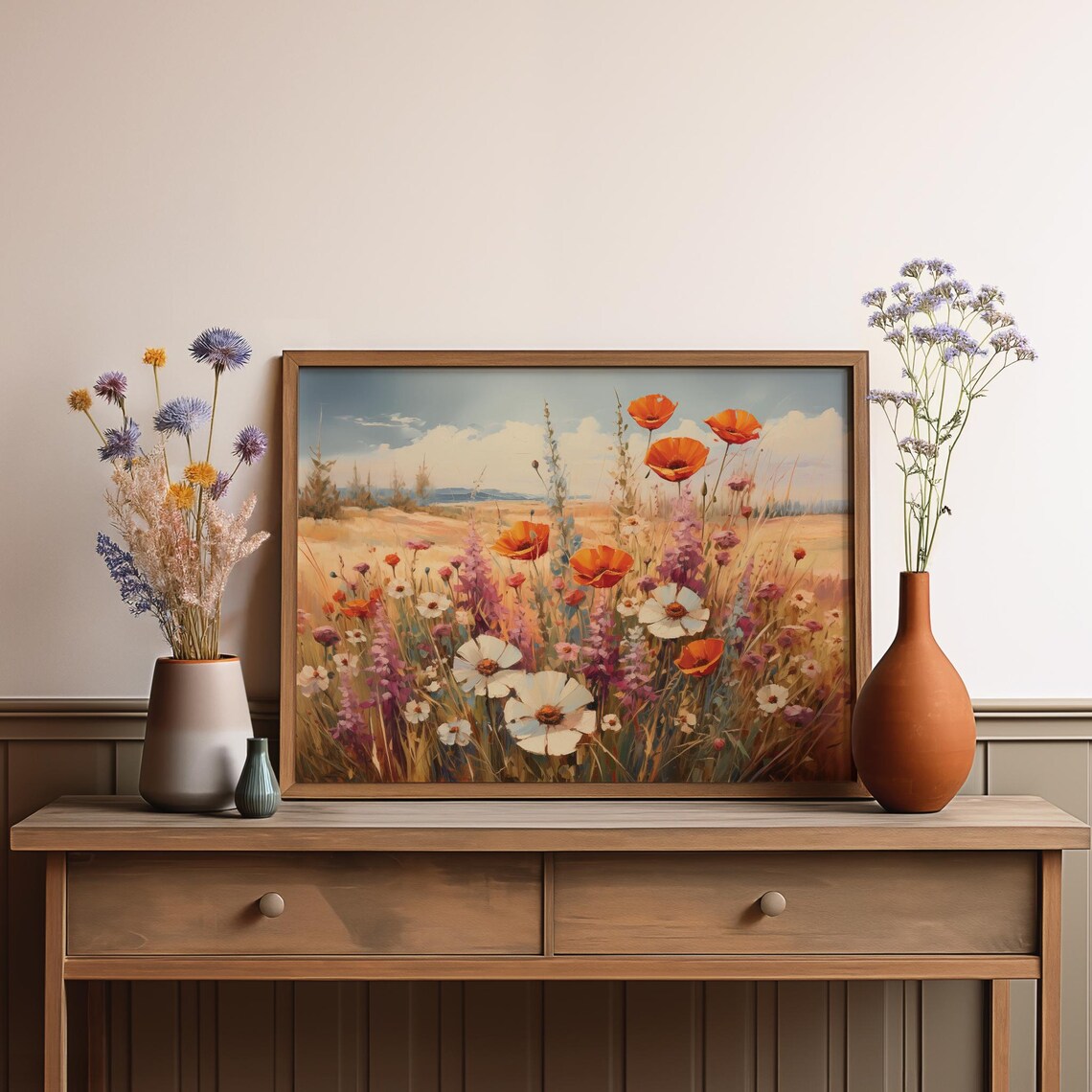 Wildflower Poppy Field Summer Bloom Meadow Garden Decor Poster - Image 3