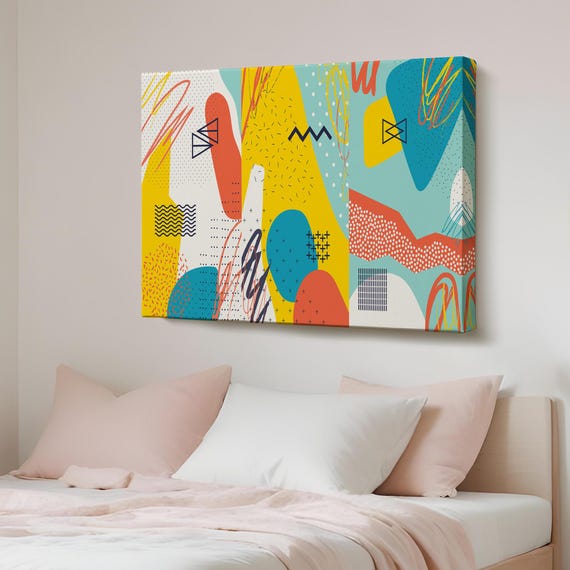 Modern Abstract Look Decorative Canvas Wall Art Print Large Housewarming Gifts Framed