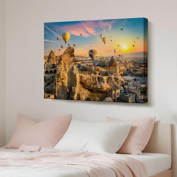 Cappadocia Hot Air Balloons Sunrise Dawn Turkey Travel Poster