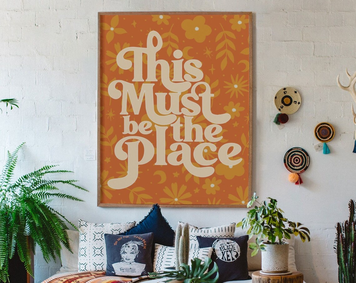 Floral Pattern, This Must Be The Place 70s Poster