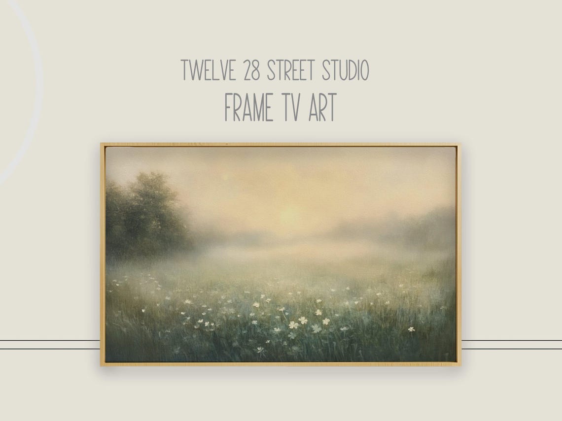 St Patricks Day Soft Misty Meadow Sunrise Clover Flowers Calm Poster