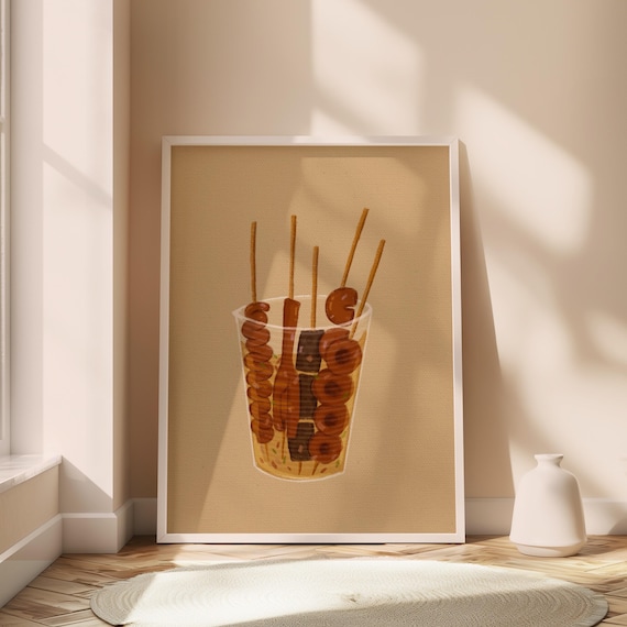 Philippines Poster Filipino Ihawihaw Wall Art Decor Home And Kitchen Street Food Illustration Satin Print