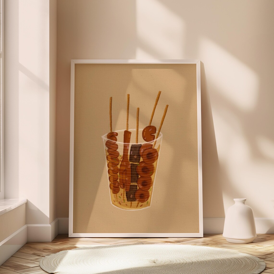 Ihaw Ihaw Filipino Street Food Skewers Cup Illustration Wall Art