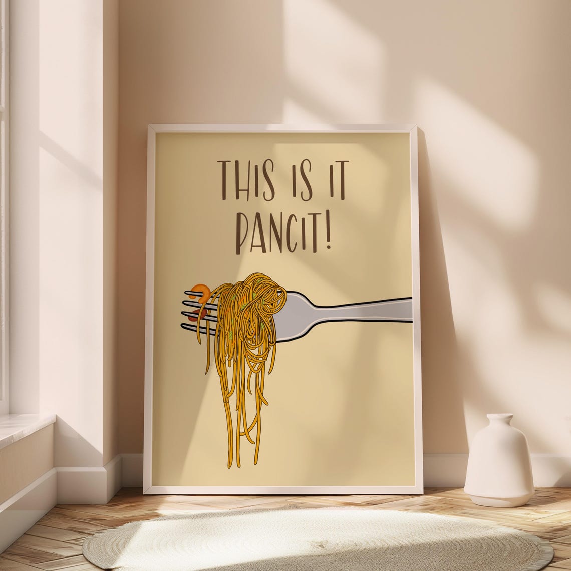 This Is It Pancit Funny Filipino Noodle Kitchen Quote Food Poster