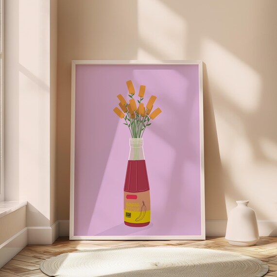 Poster Prints Filipino Lumpia And Jufran Banana Ketchup Kitchen Decor Gift For Friends Family Art Home Wall