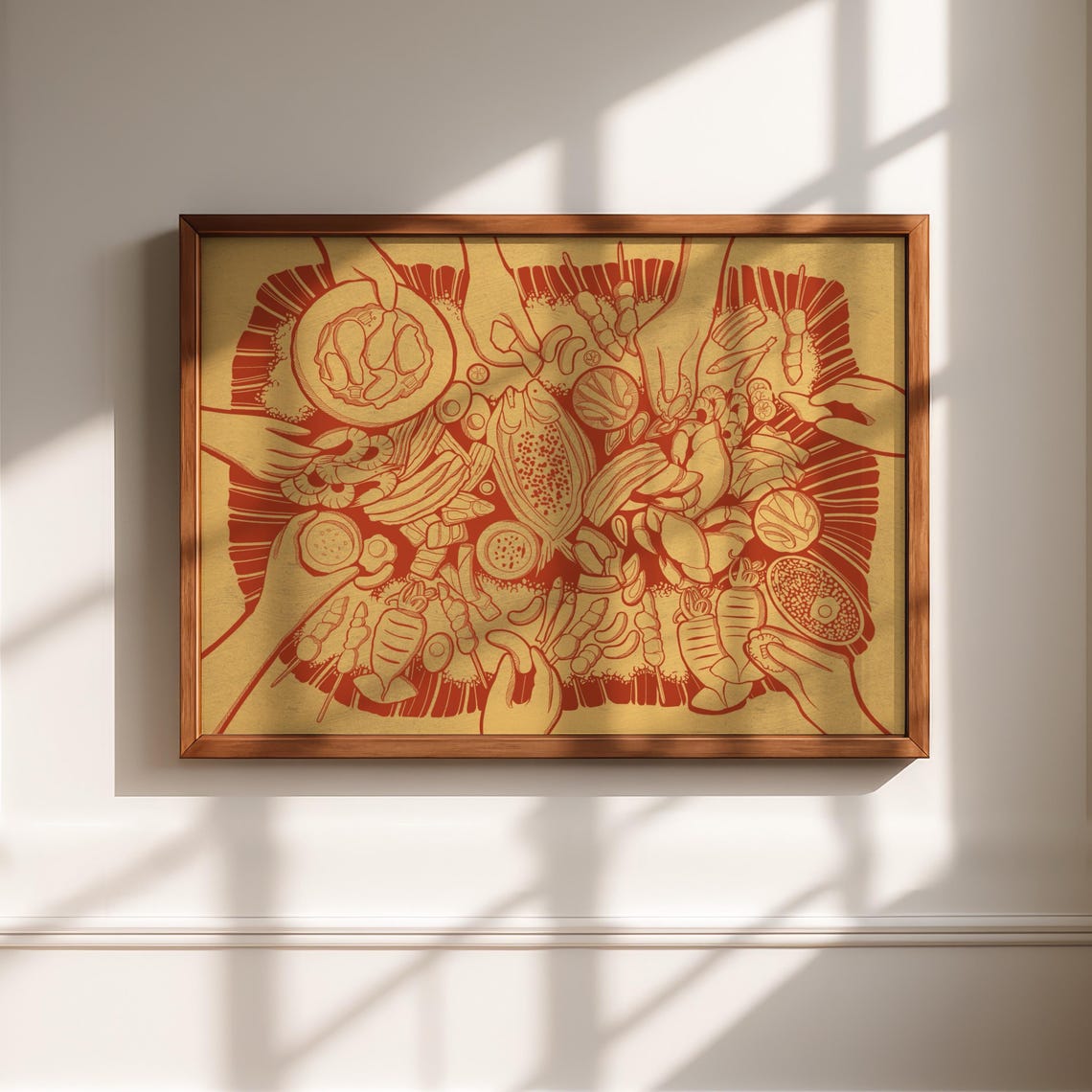 Satin Poster Filipino Kamayan Feast Artsalo Salo Wall Decor Philippines Food And Culture Home Kitchenfilipino Family Unique Gift