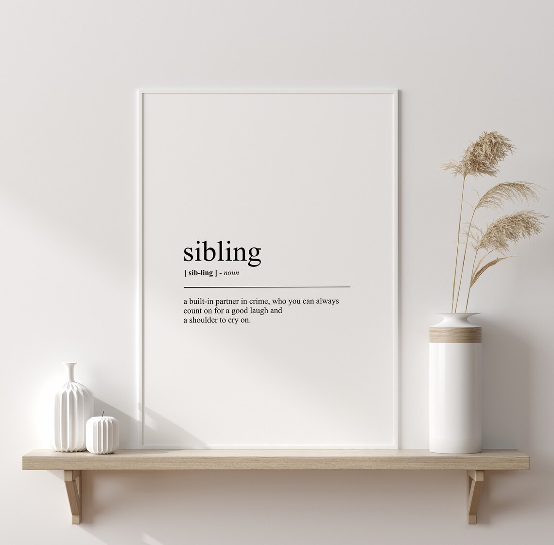Sibling Definition Typography Art Print, Family Gift - Image 3