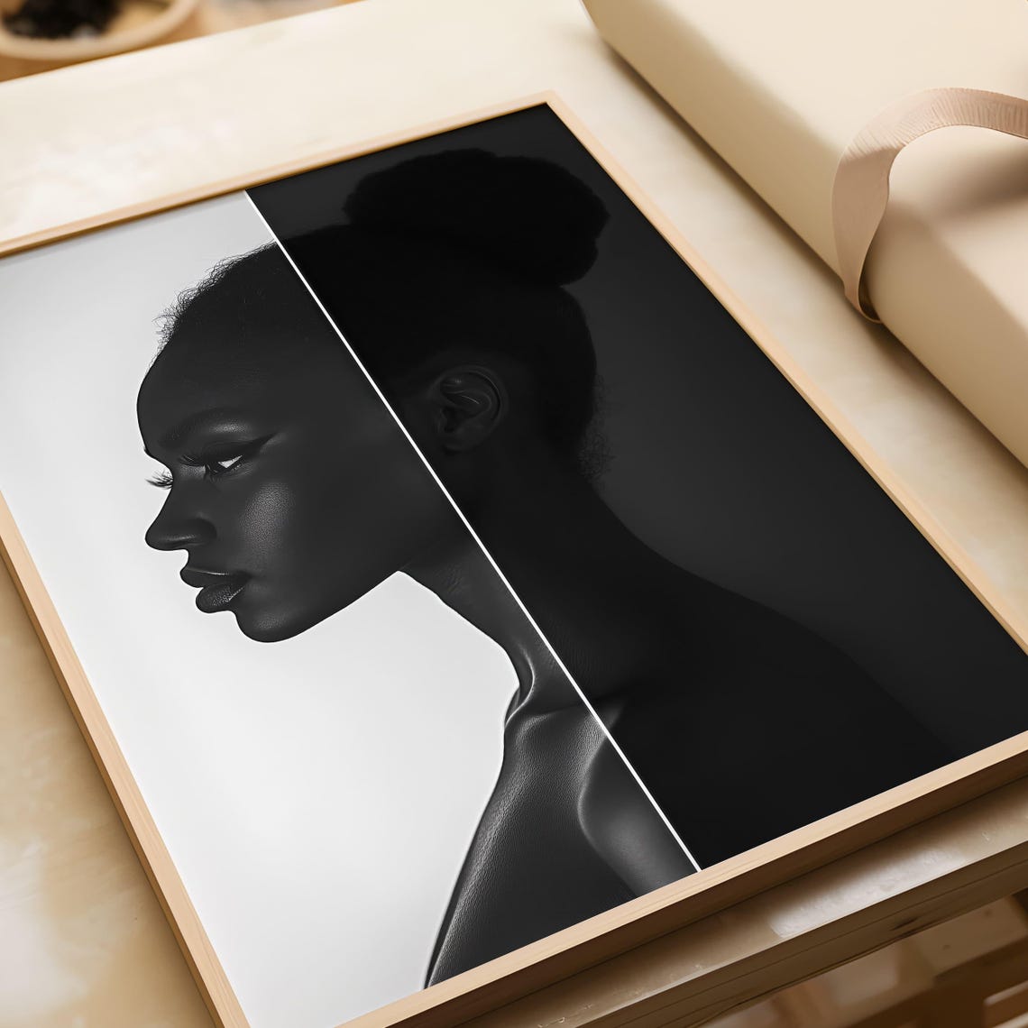 Black Woman Wall Art African American Art Print Minimalist Portrait Art Afrocentric Home Decor Black Girl Art Poster Feminine Printable - Image 6