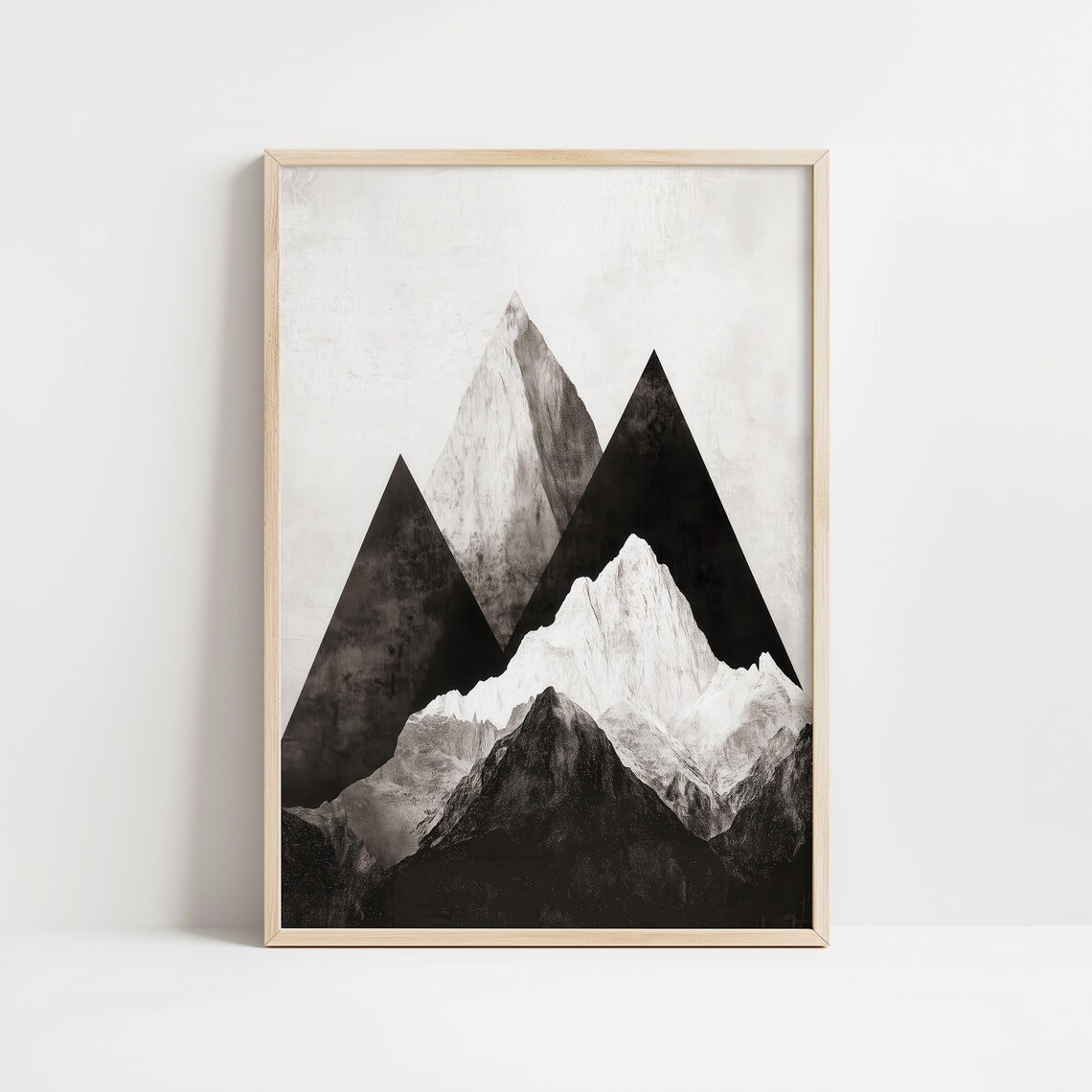 Modern Mountain Art Print, Minimalist Geometric Mountains - Image 6