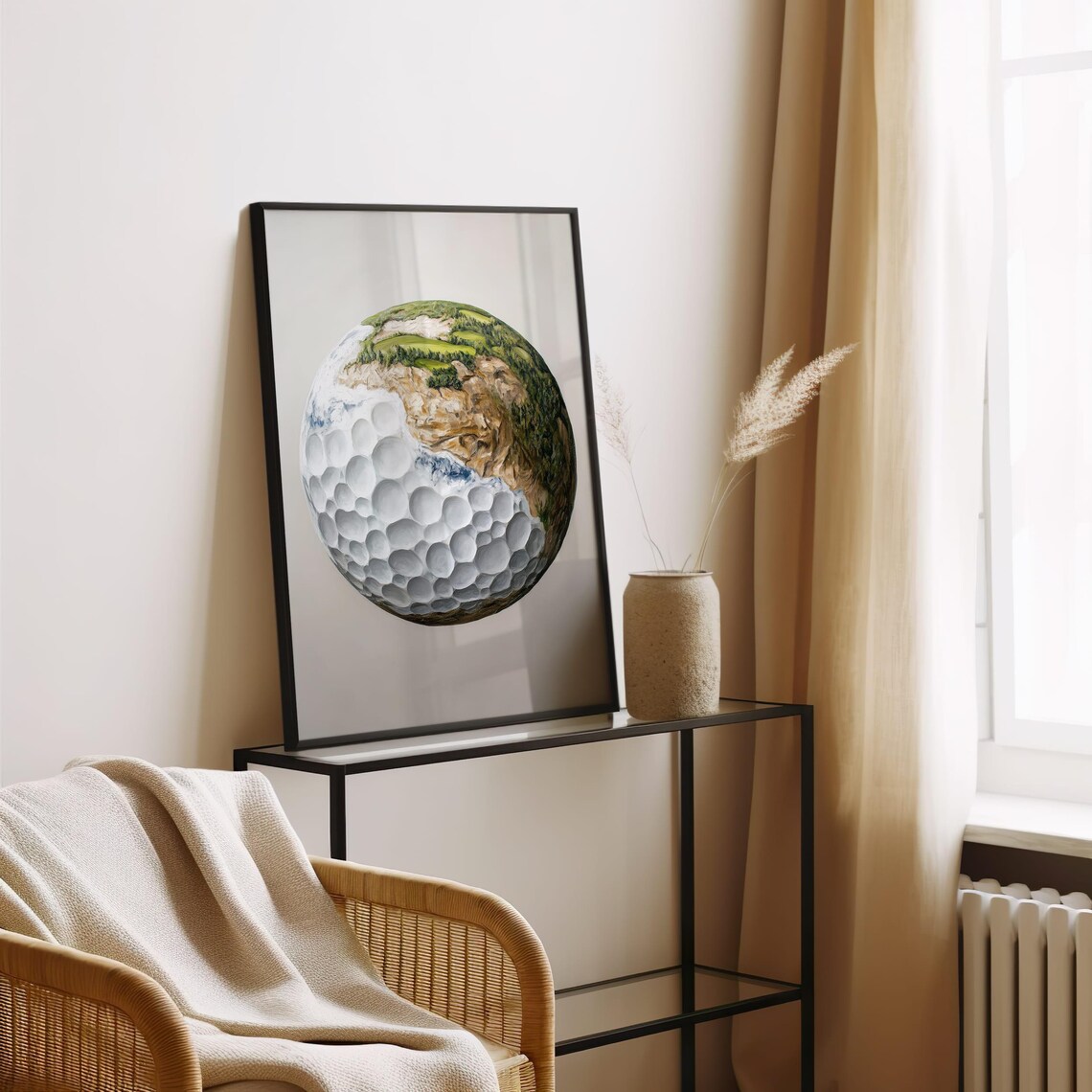 Golf Art Print Modern Golf Course Wall Art Unique Golf Decor Golf Landscape Print - Image 8