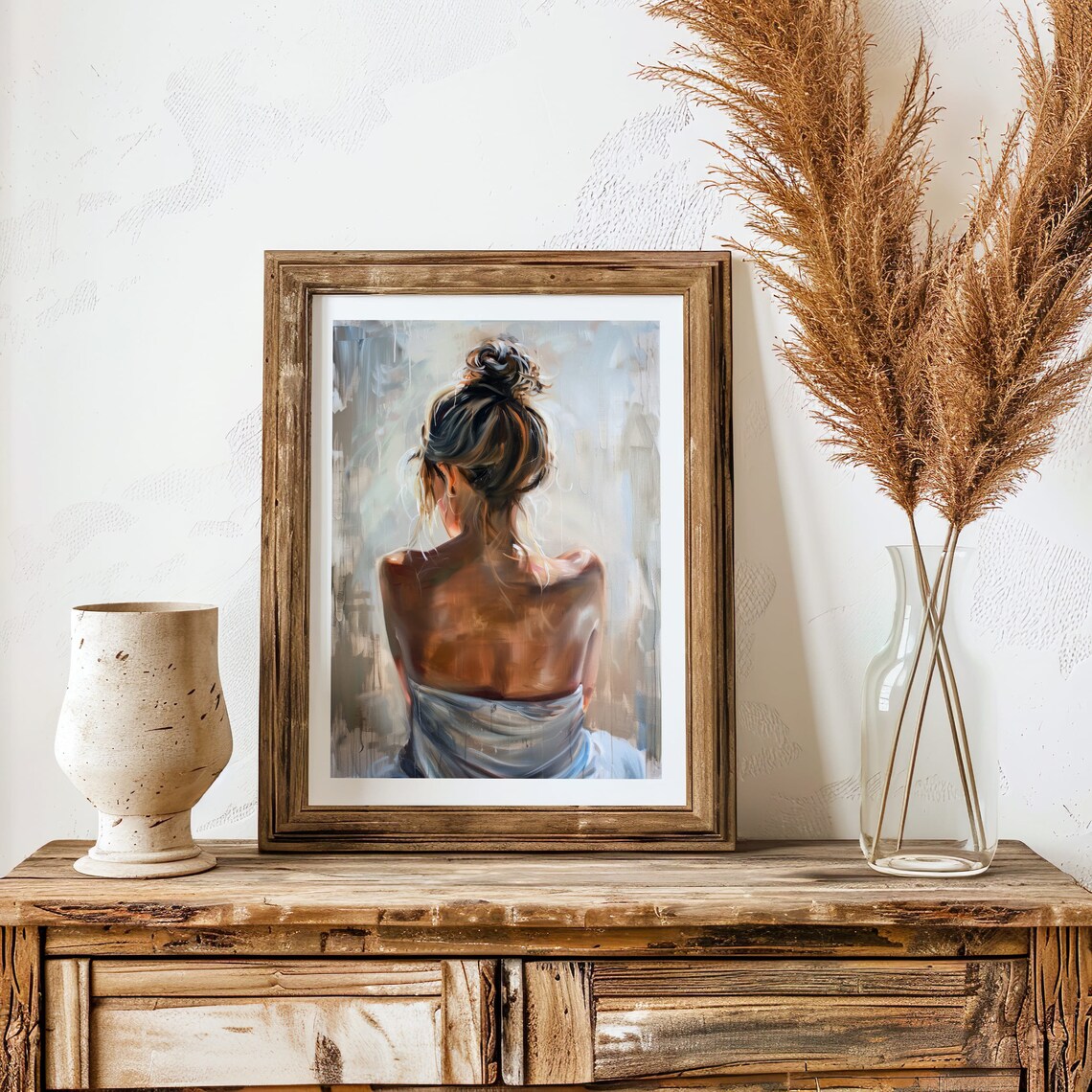 Woman With Hair Bun Wrapped In A Towel Impressionist Art Poster - Image 6