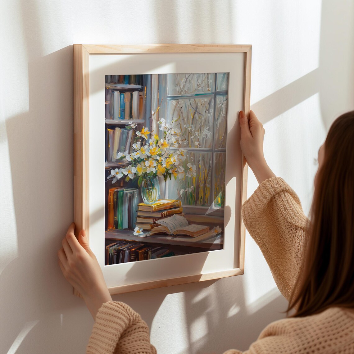 Spring Floral Book Art Print, Cozy Library Decor - Image 6