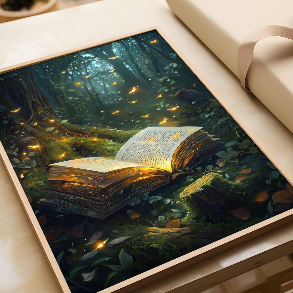 Enchanted Forest Book Art Print, Whimsical Decor - Image 5