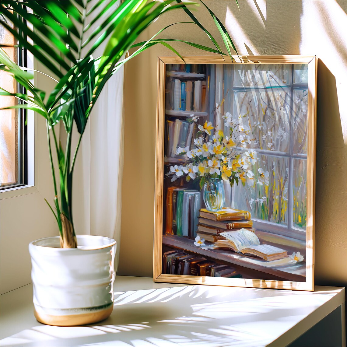 Spring Floral Book Art Print, Cozy Library Decor - Image 7