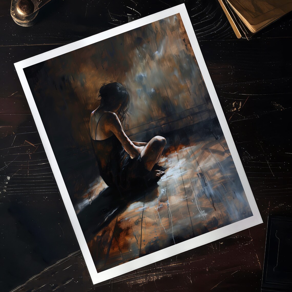 Moody Woman Art Print, Dark Gothic Home Decor - Image 2
