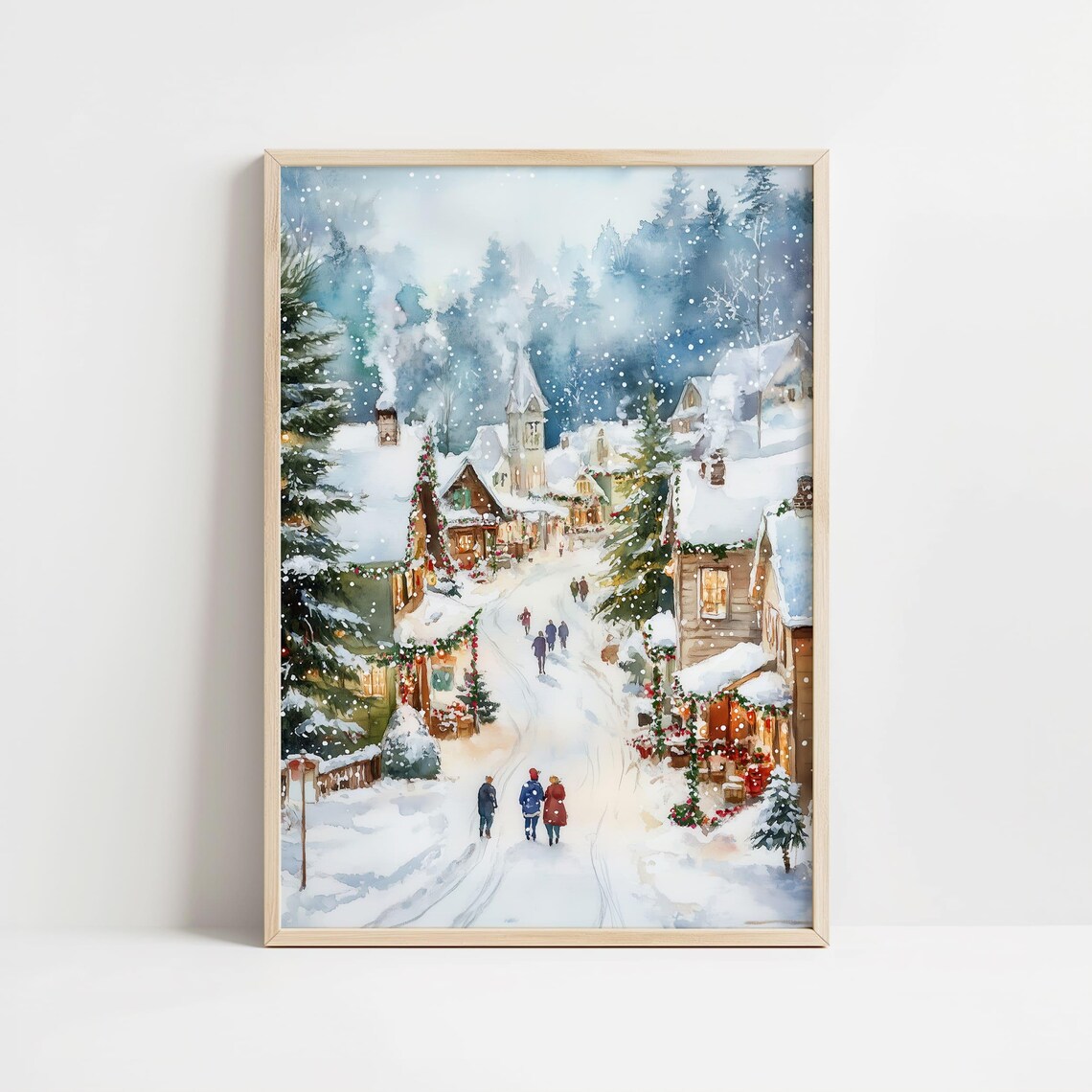 Christmas Village Holiday Scene Poster Print - Image 8