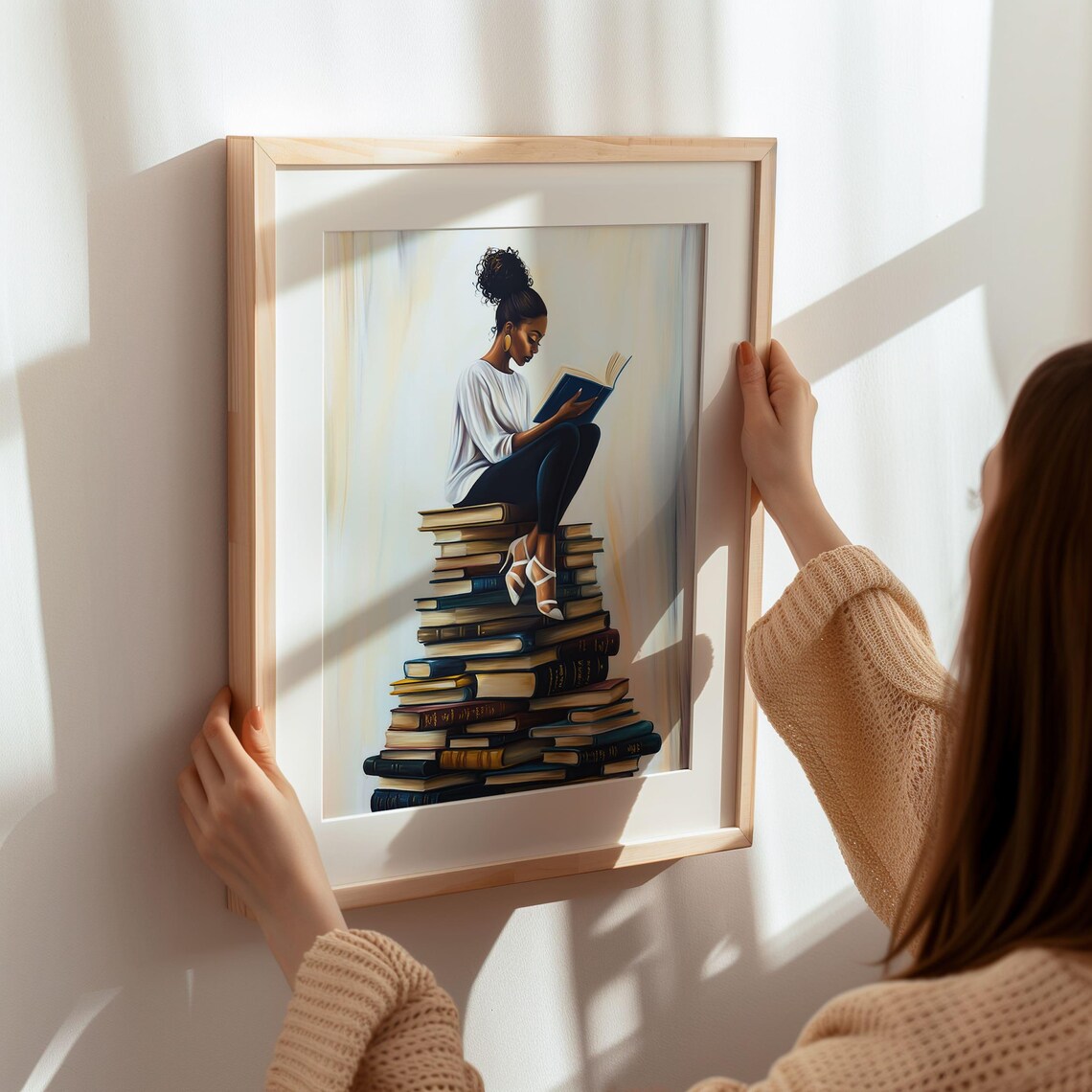 Black Girl Reading Art Print, Bookish Wall Decor - Image 8