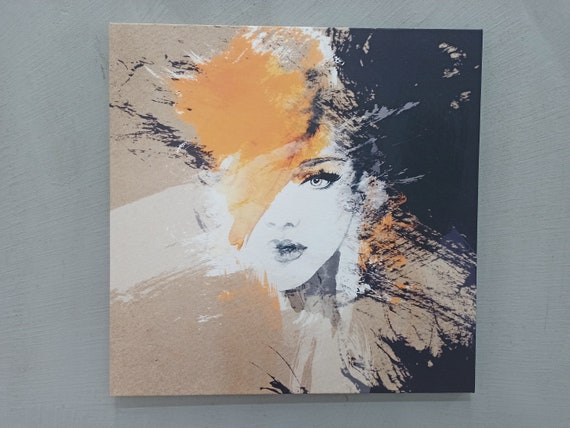 Girl Wall Art Modern Canvas Portrait Decor Abstract Woman Poster Face Printed Luxury