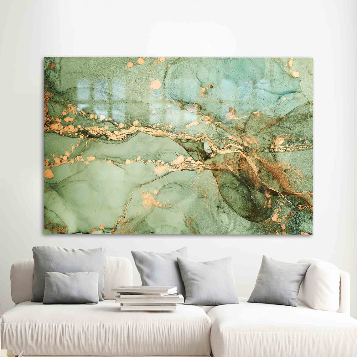 Abstract Glass Wall Decoration, Marble Luxury Art Print