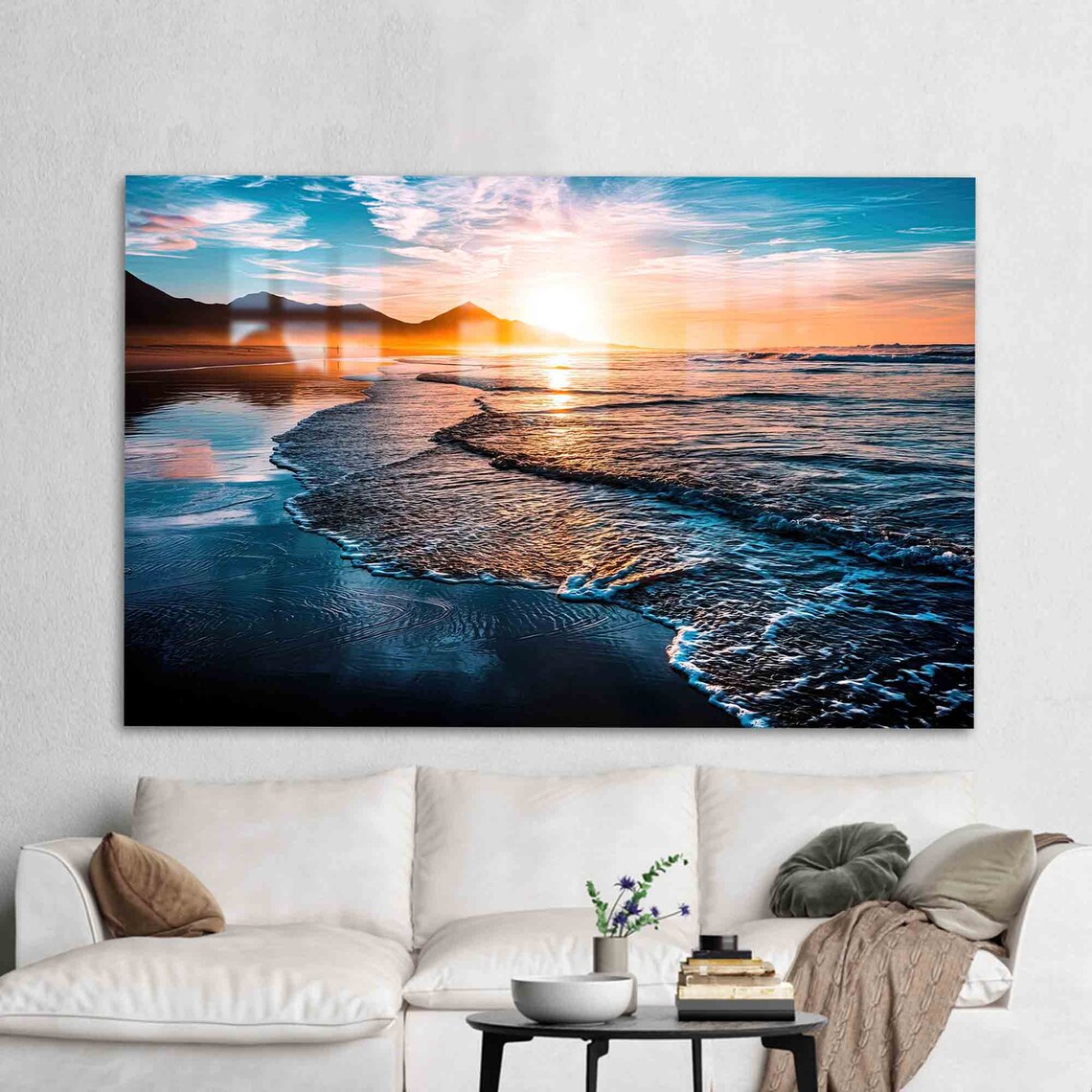 Glass Sea Landscape Ocean Seascape Art Print