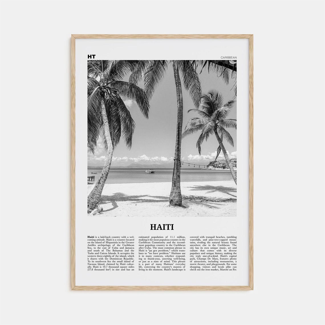 Haiti Print Black And White No 3 Haiti Wall Art Haiti Poster Haiti Photo Haiti Wall Decor Hati Ayiti Hayti Haitian Domican