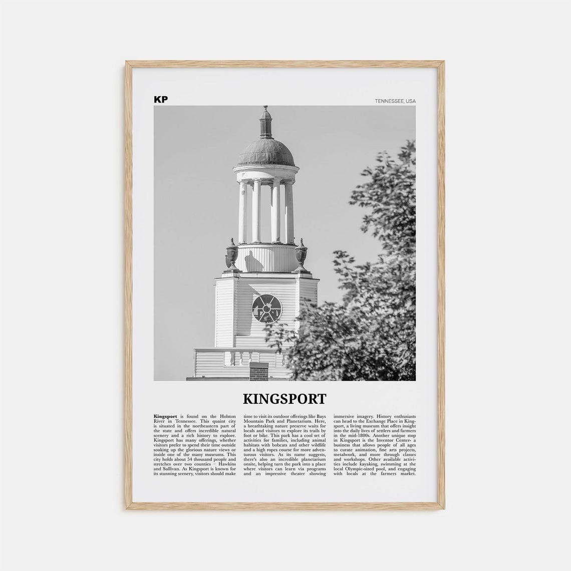 Kingsport Print Black And White Kingsport Wall Art Kingsport Poster Kingsport Photo Kingsport Wall Dcor Kingsport Map Tennessee Usa