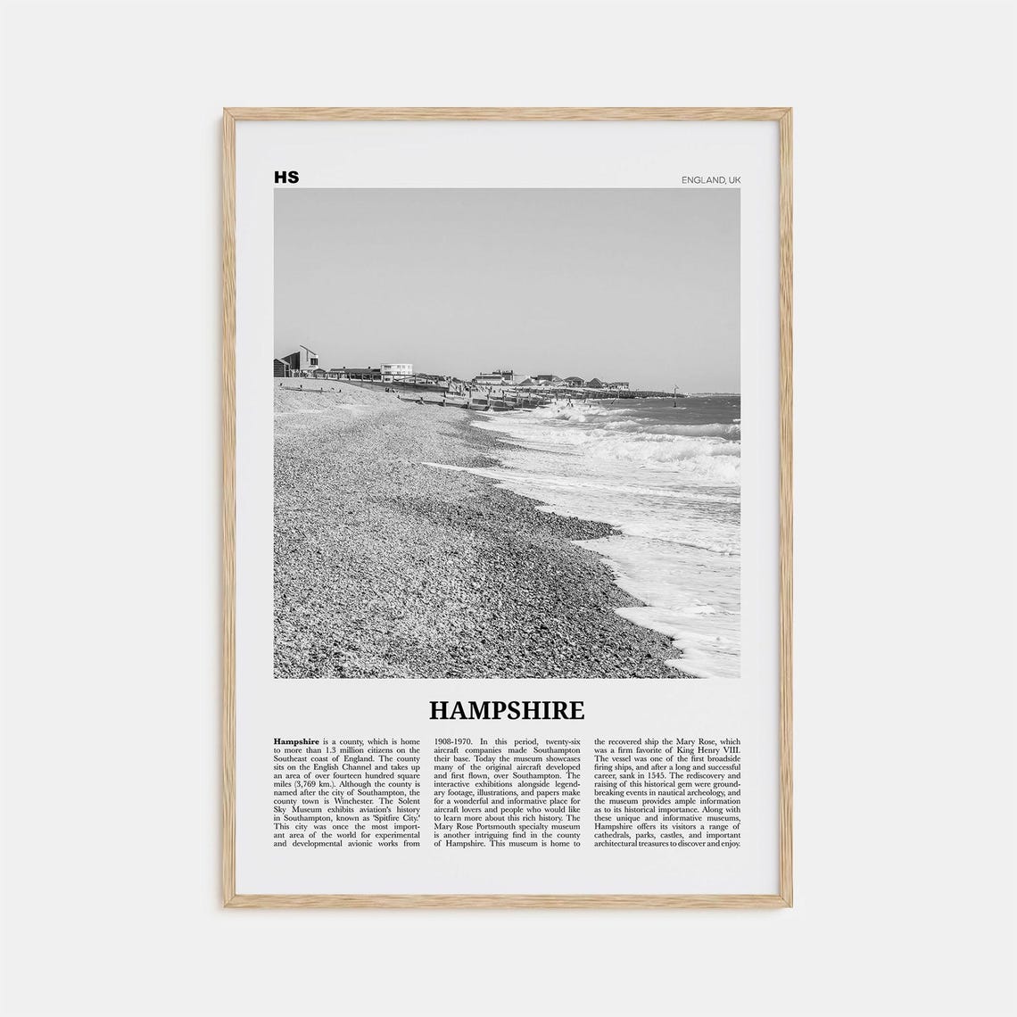 Hampshire Print Black And White Hampshire Wall Art Hampshire Poster Hampshire Photo Hampshire Map England Uk United Kingdom