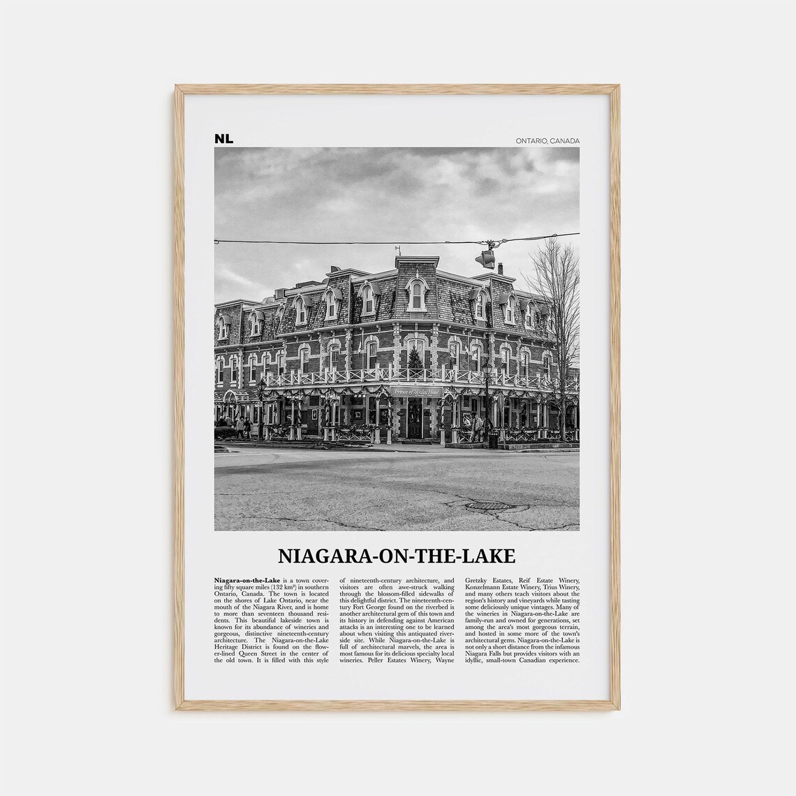 Niagara On The Lake Black And White Art Print