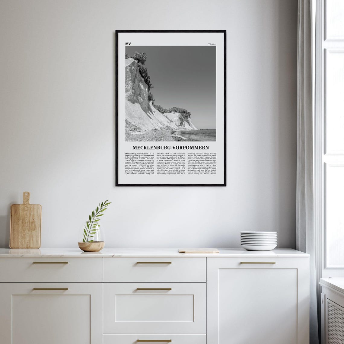 Mecklenburg Vorpommern Print Black And White Mecklenburg Vorpommern Wall Art Mecklenburg Vorpommern Poster Mecklenburg Vorpommern Photo - Image 2