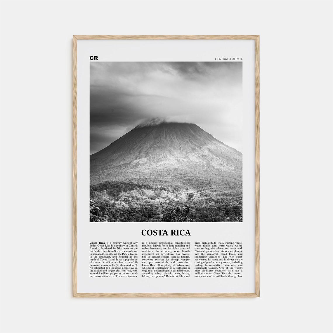 Costa Rica Print Black And White No 3 Costa Rica Wall Art Costa Rica Poster Costa Rica Photo Costa Rica Wall Decor San Jos