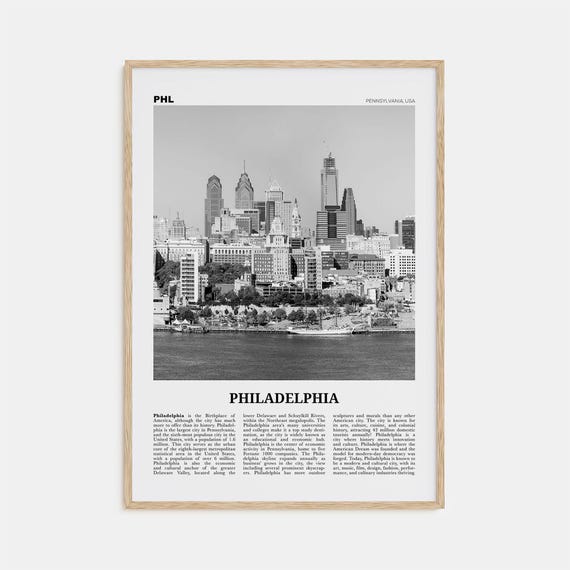 Philadelphia Black and White No. 2 Travel Poster