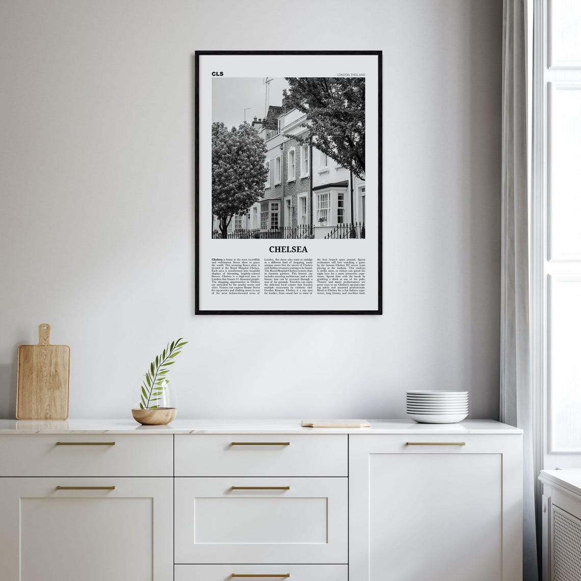 Chelsea Print Black And White London Chelsea Wall Art Chelsea Poster Chelsea Photo Chelsea Wall Dcor Chelsea Map England - Image 2